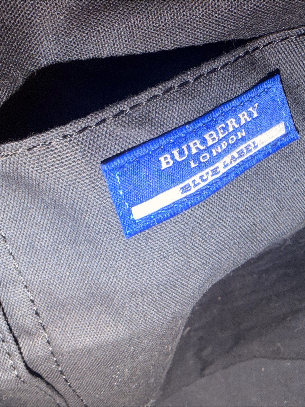 BURBERRY BLUE LABEL! EUC black with white stitching super rare! - Picture 9 of 10